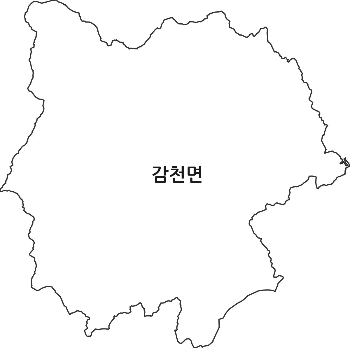 경상북도 예천군 감천면 법정동 행정구역 경계 지도