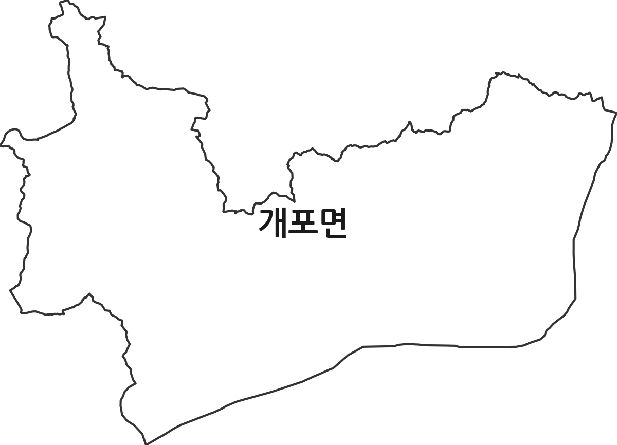 경상북도 예천군 개포면 법정동 행정구역 경계 지도