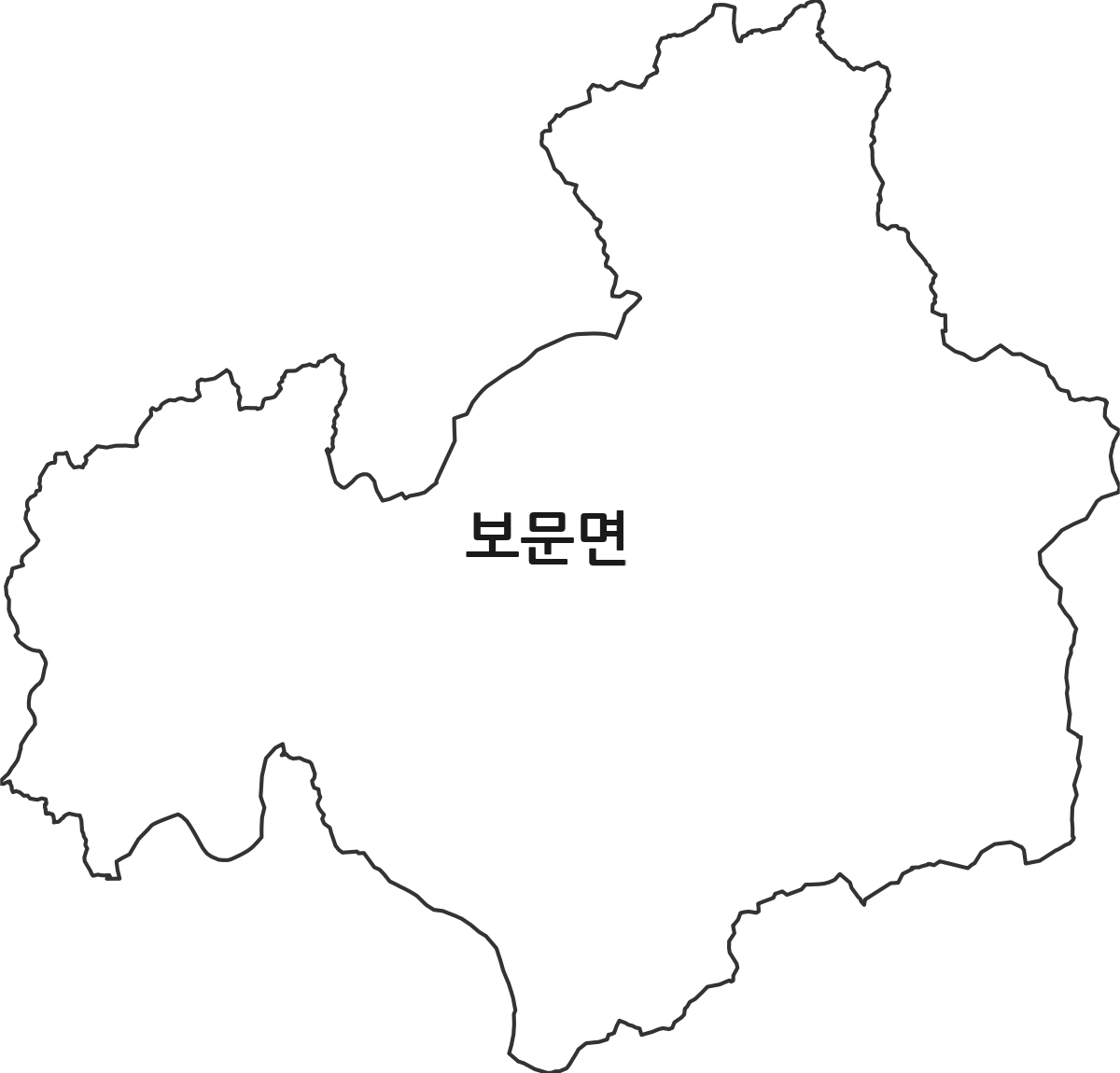 경상북도 예천군 보문면 법정동 행정구역 경계 지도