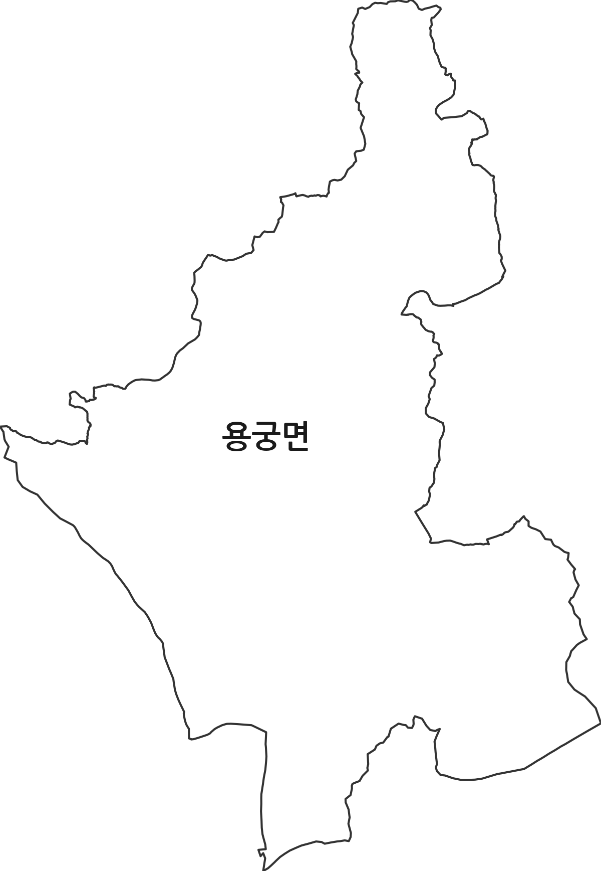 경상북도 예천군 용궁면 법정동 행정구역 경계 지도