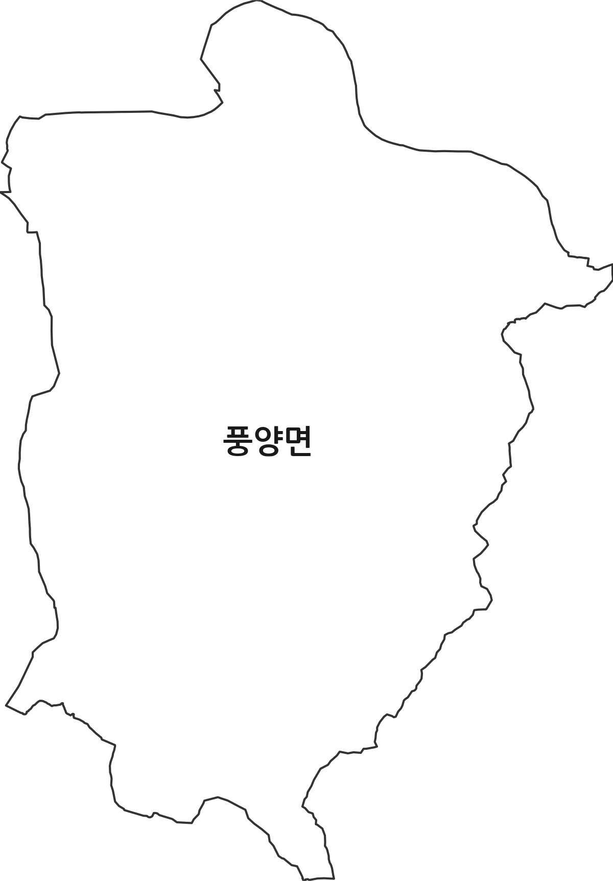 경상북도 예천군 풍양면 법정동 행정구역 경계 지도