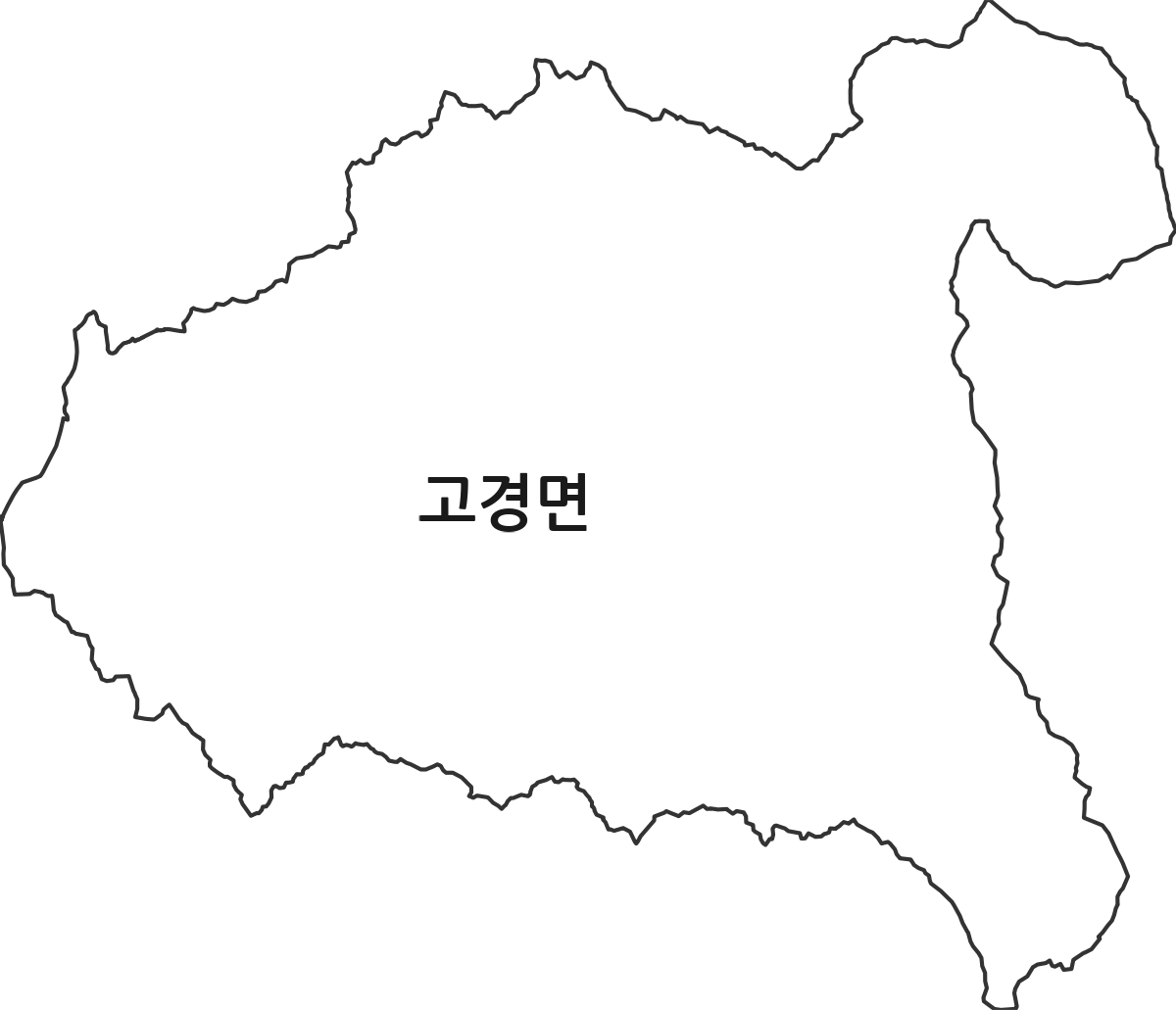 경상북도 영천시 고경면 법정동 행정구역 경계 지도