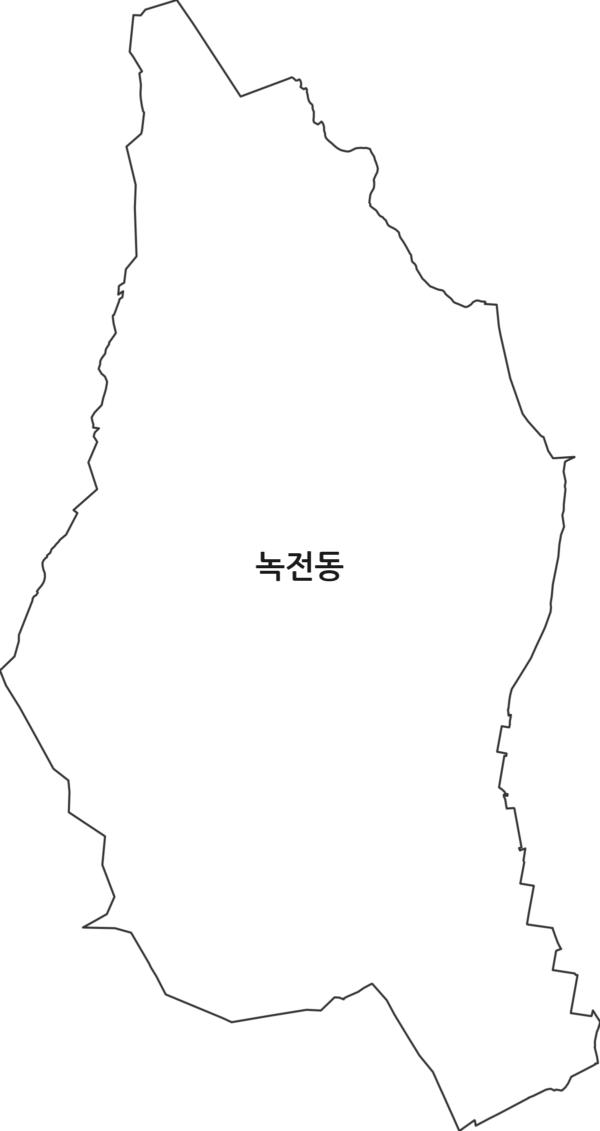 경상북도 영천시 녹전동 법정동 행정구역 경계 지도