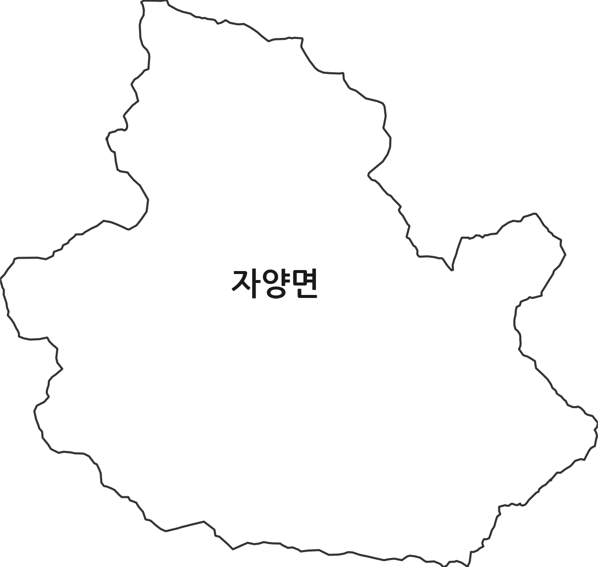 경상북도 영천시 자양면 법정동 행정구역 경계 지도