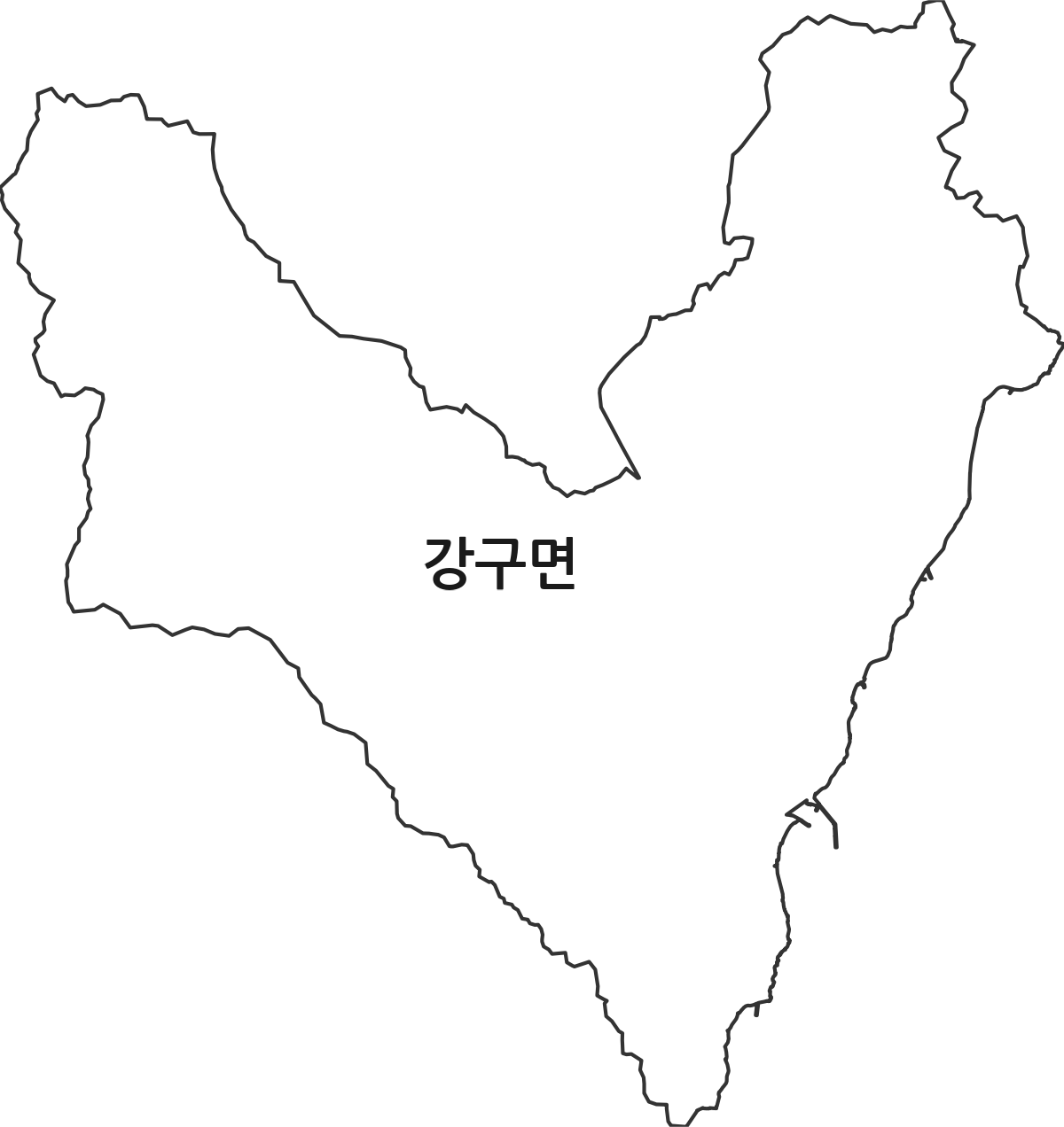 경상북도 영덕군 강구면 행정동 행정구역 경계 지도