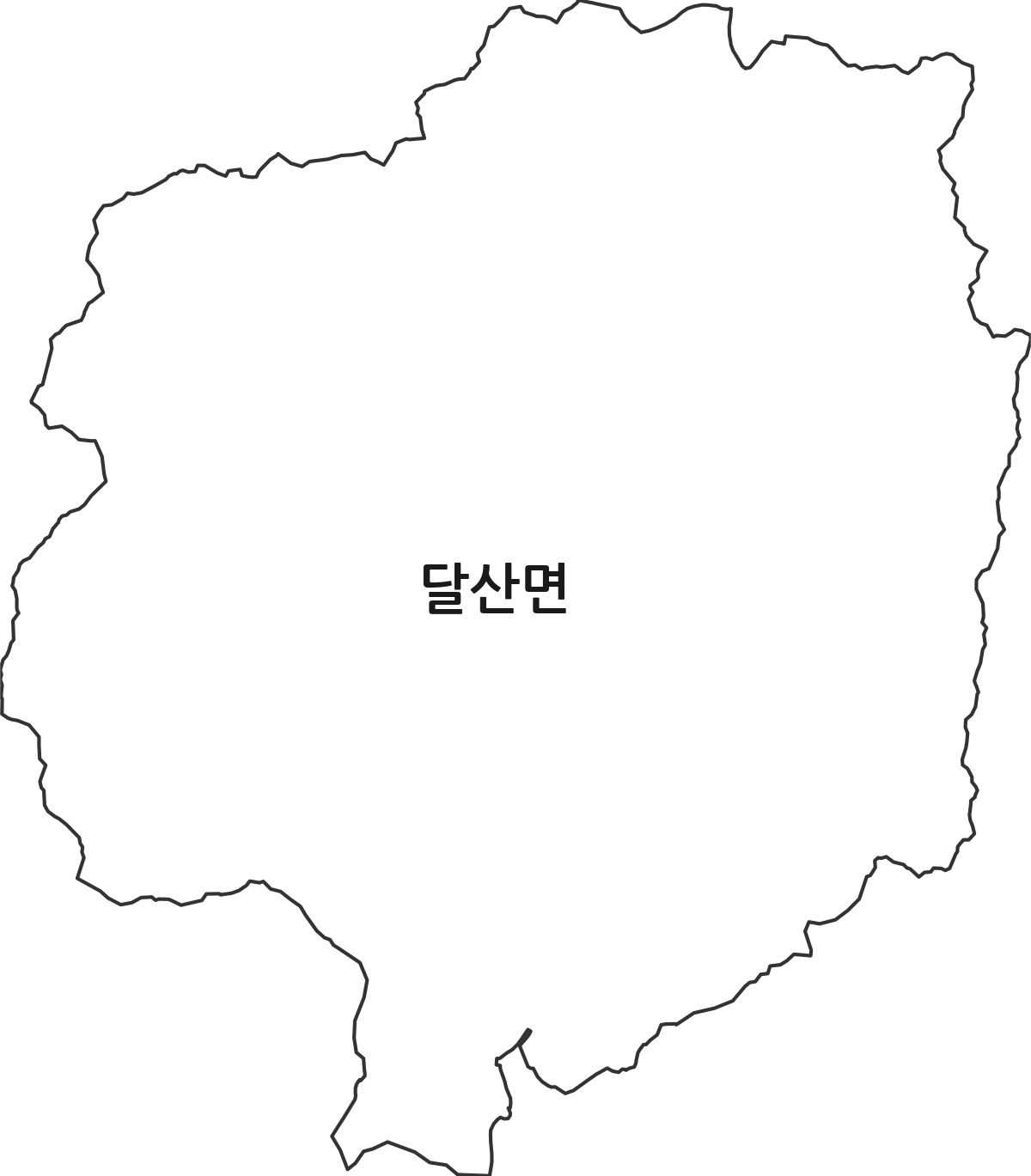 경상북도 영덕군 달산면 행정동 행정구역 경계 지도