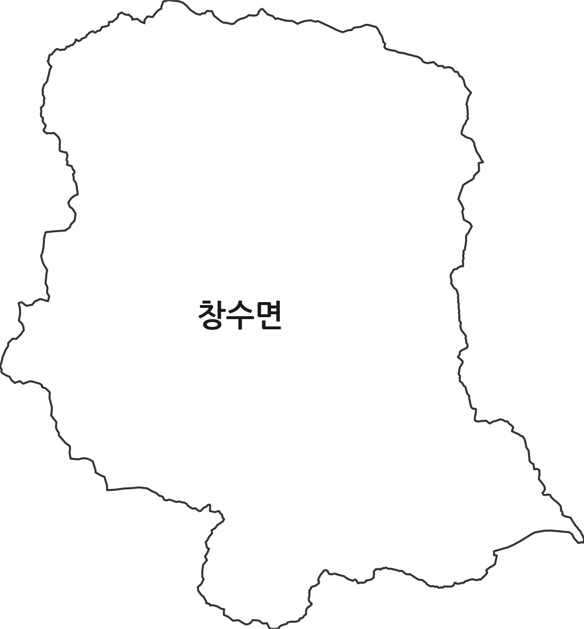 경상북도 영덕군 창수면 행정동 행정구역 경계 지도
