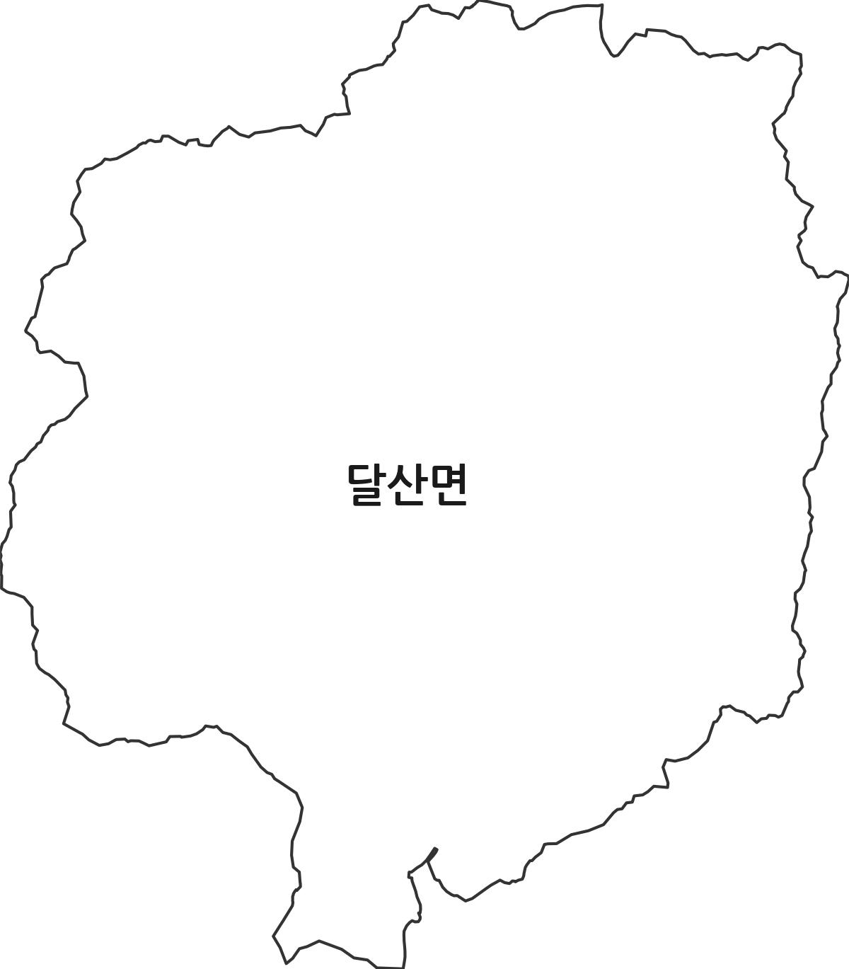 경상북도 영덕군 달산면 법정동 행정구역 경계 지도