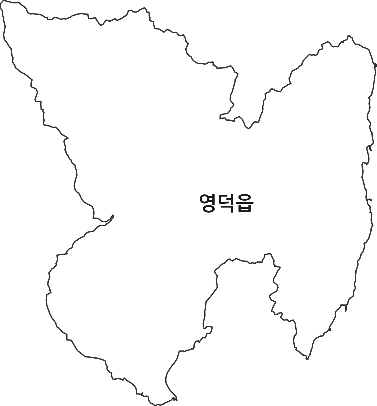 경상북도 영덕군 영덕읍 법정동 행정구역 경계 지도
