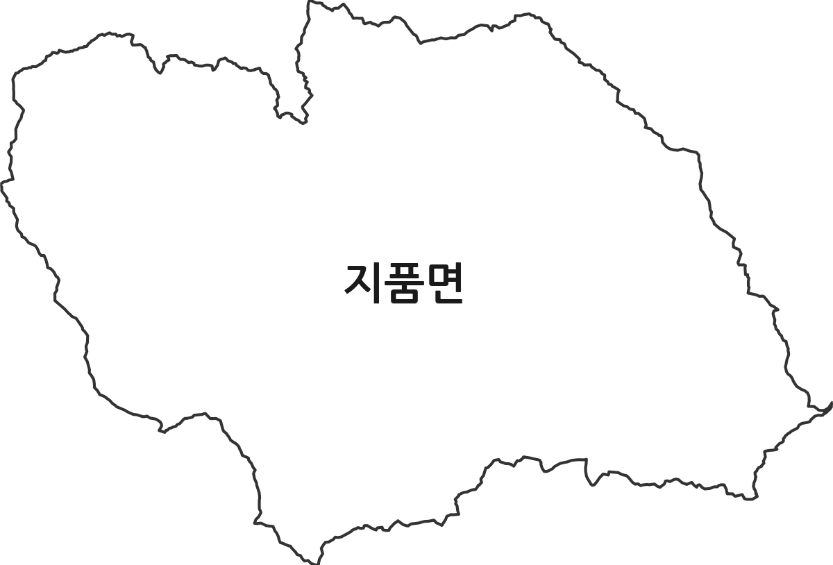 경상북도 영덕군 지품면 법정동 행정구역 경계 지도