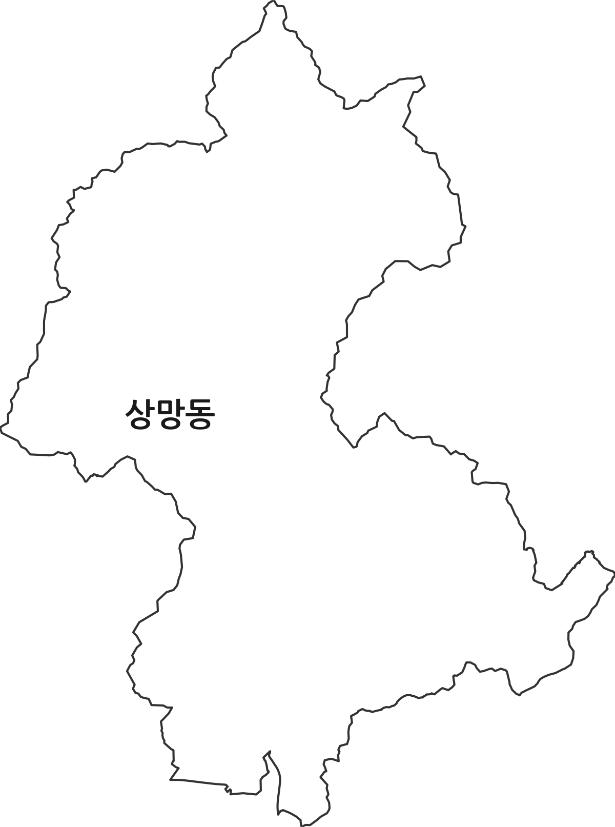 경상북도 영주시 상망동 행정동 행정구역 경계 지도