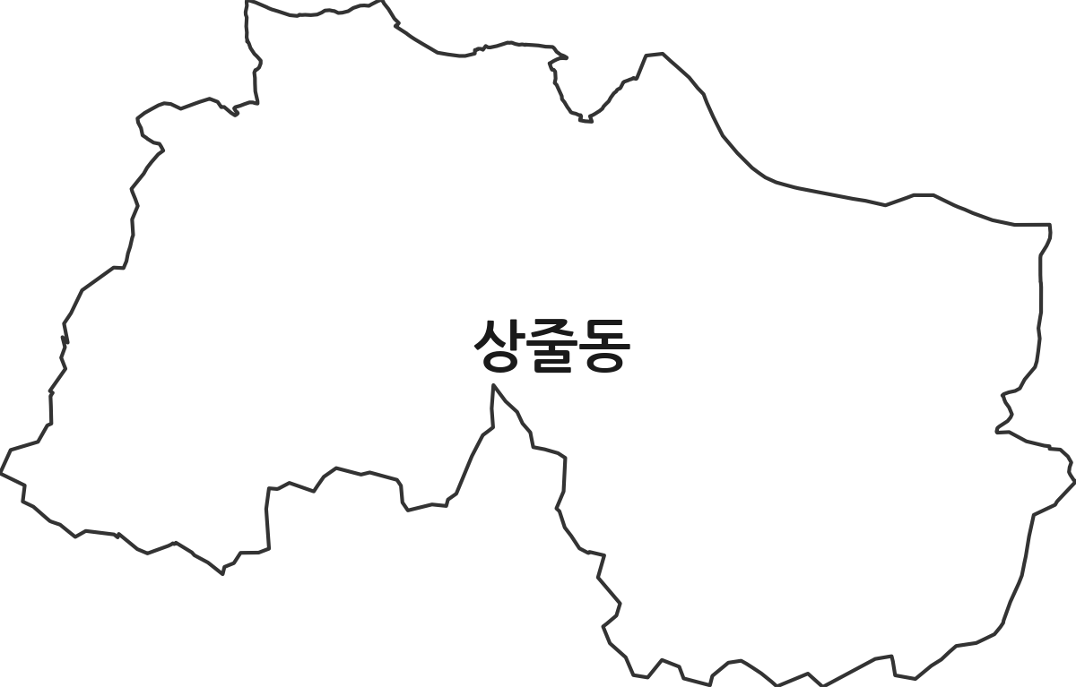 경상북도 영주시 상줄동 법정동 행정구역 경계 지도