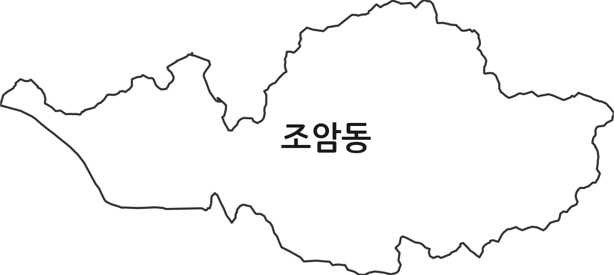 경상북도 영주시 조암동 법정동 행정구역 경계 지도