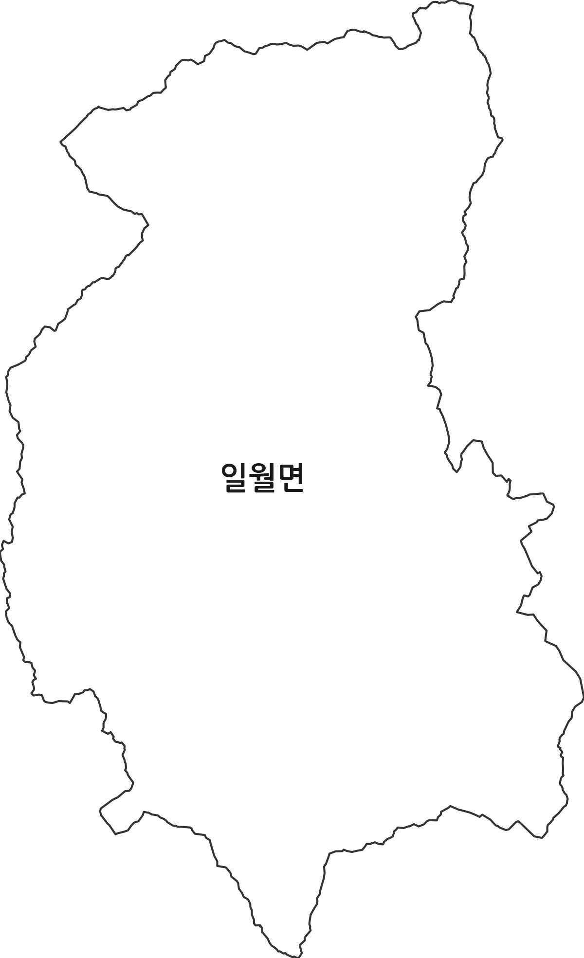 경상북도 영양군 일월면 법정동 행정구역 경계 지도
