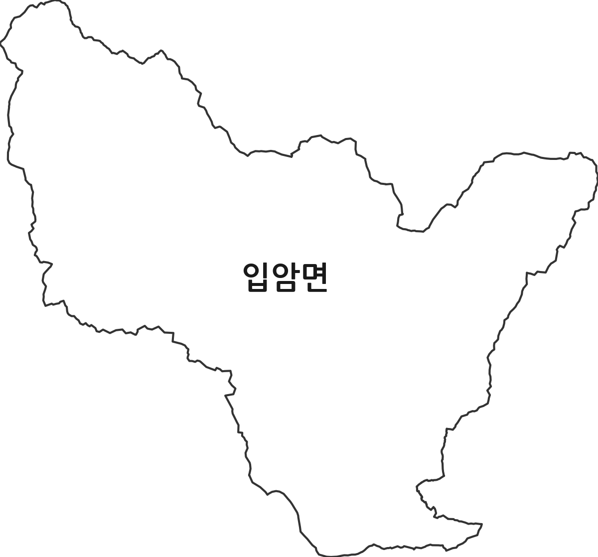 경상북도 영양군 입암면 법정동 행정구역 경계 지도