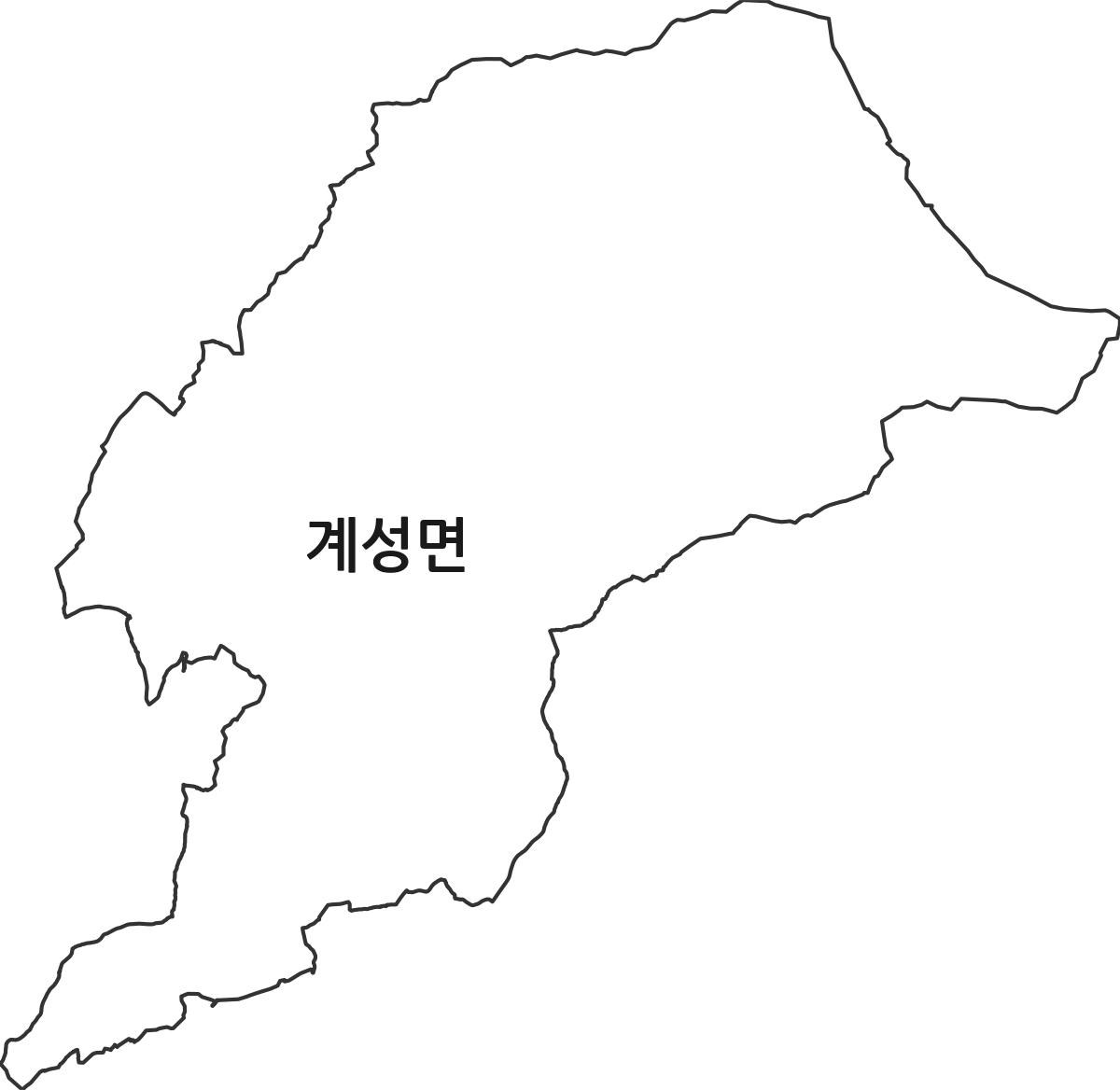 경상남도 창녕군 계성면 행정동 행정구역 경계 지도