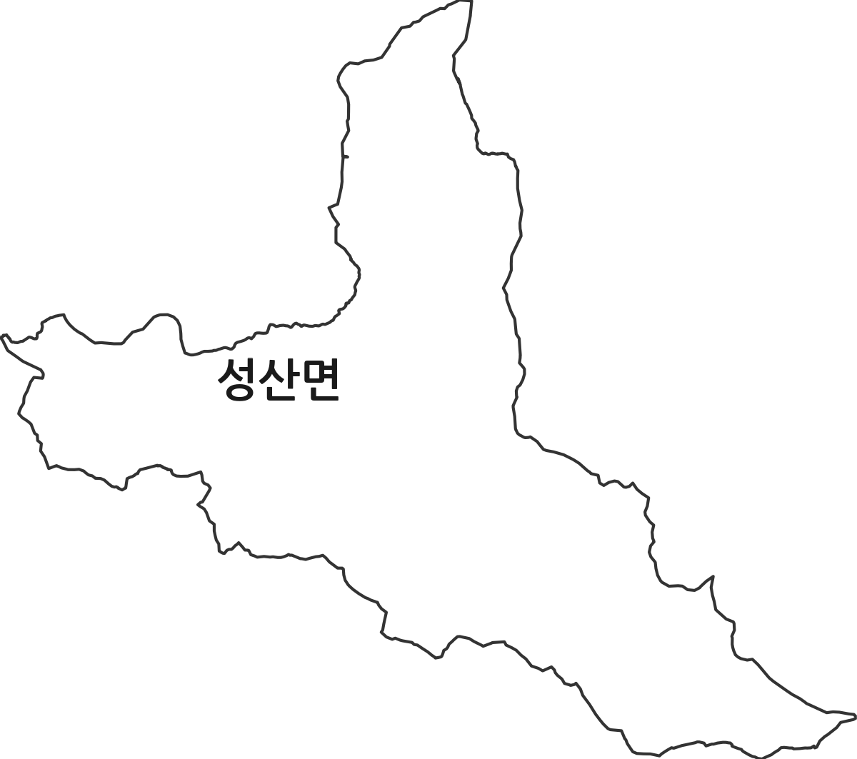 경상남도 창녕군 성산면 행정동 행정구역 경계 지도