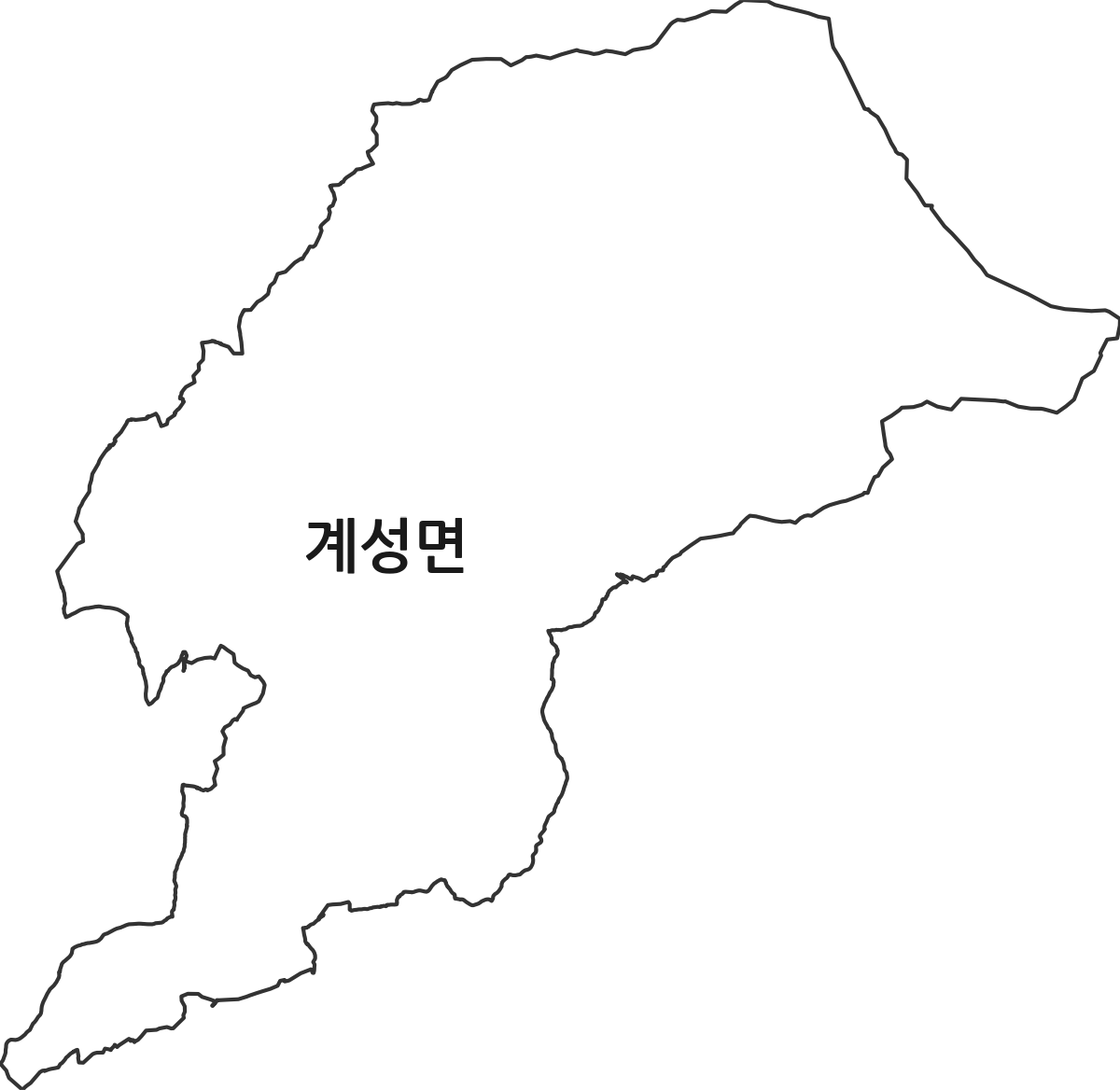 경상남도 창녕군 계성면 법정동 행정구역 경계 지도