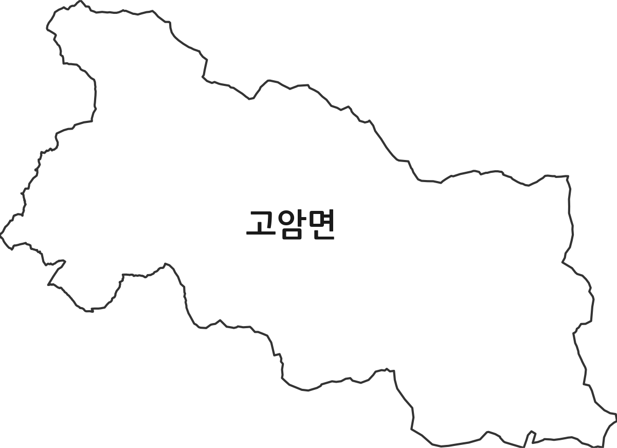 경상남도 창녕군 고암면 법정동 행정구역 경계 지도