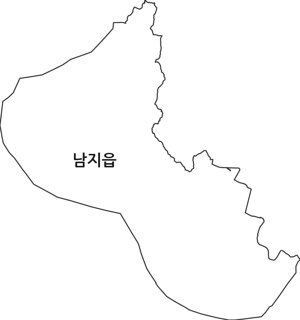 경상남도 창녕군 남지읍 법정동 행정구역 경계 지도