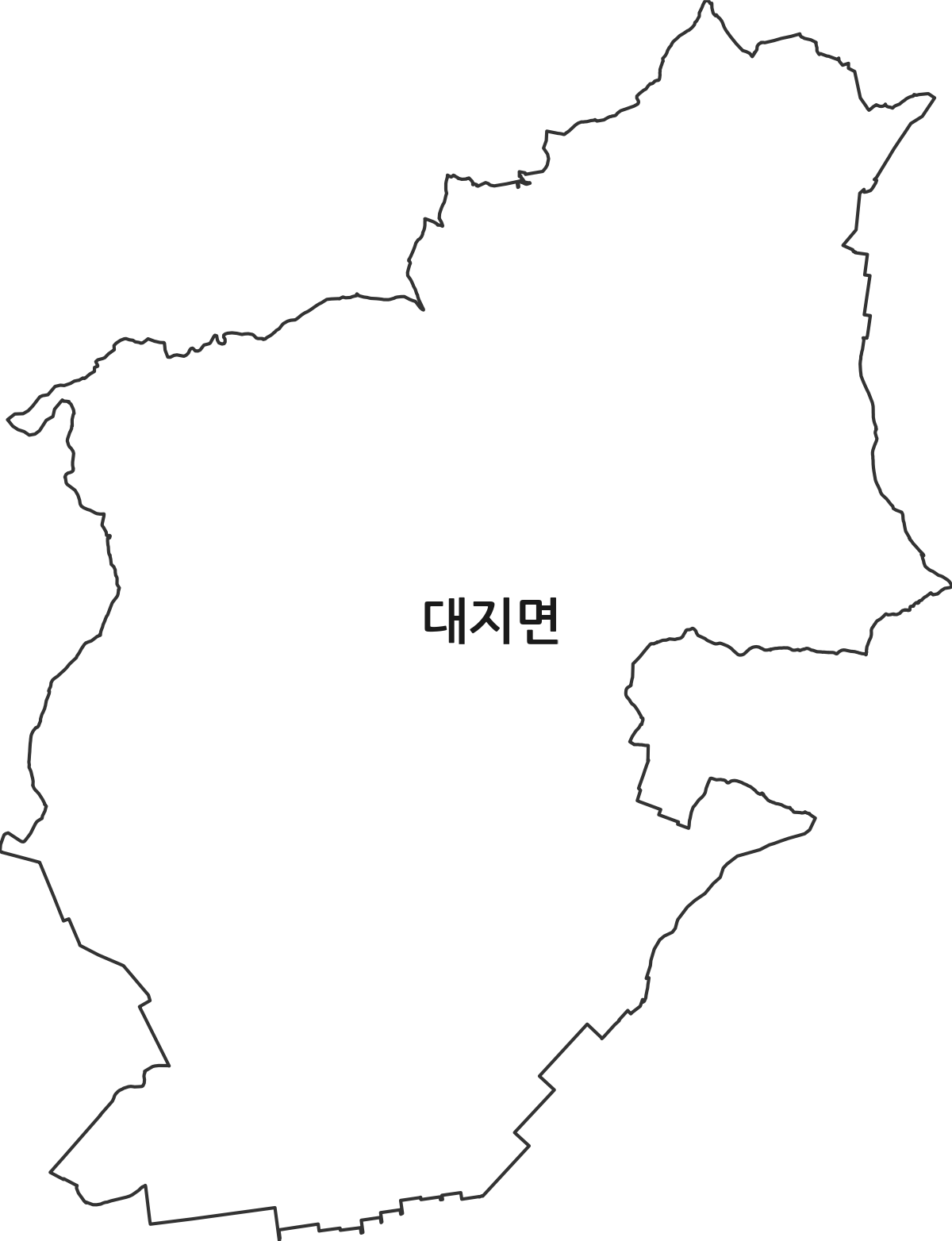 경상남도 창녕군 대지면 법정동 행정구역 경계 지도