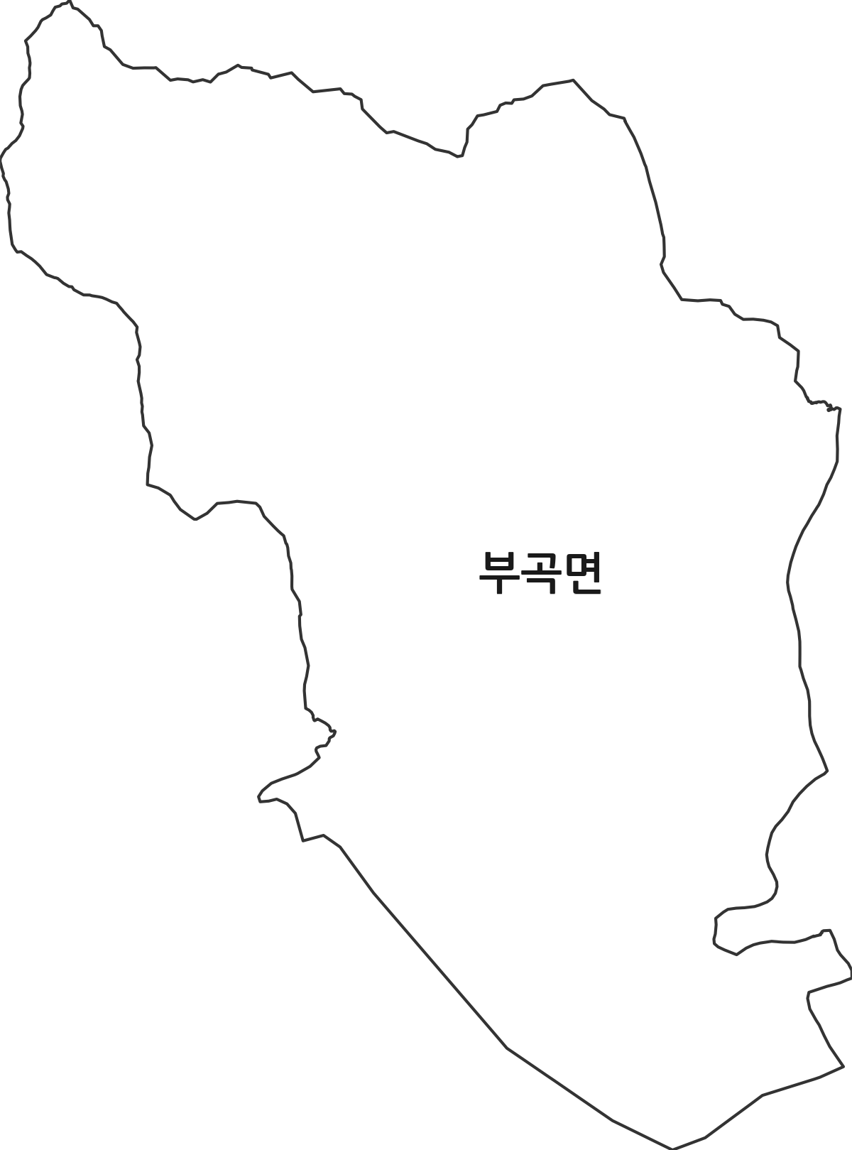 경상남도 창녕군 부곡면 법정동 행정구역 경계 지도