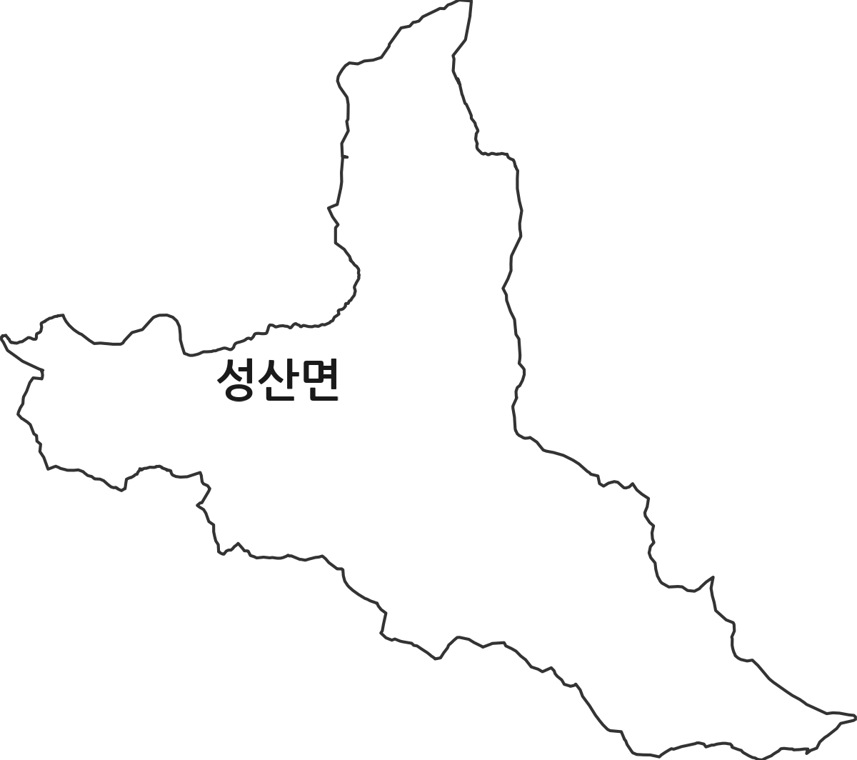 경상남도 창녕군 성산면 법정동 행정구역 경계 지도