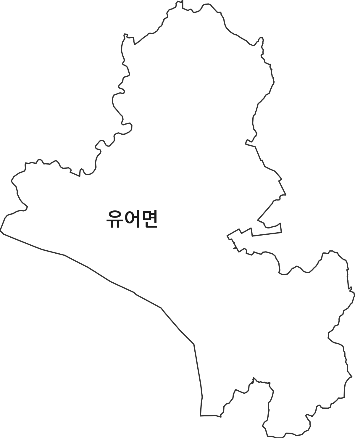 경상남도 창녕군 유어면 법정동 행정구역 경계 지도