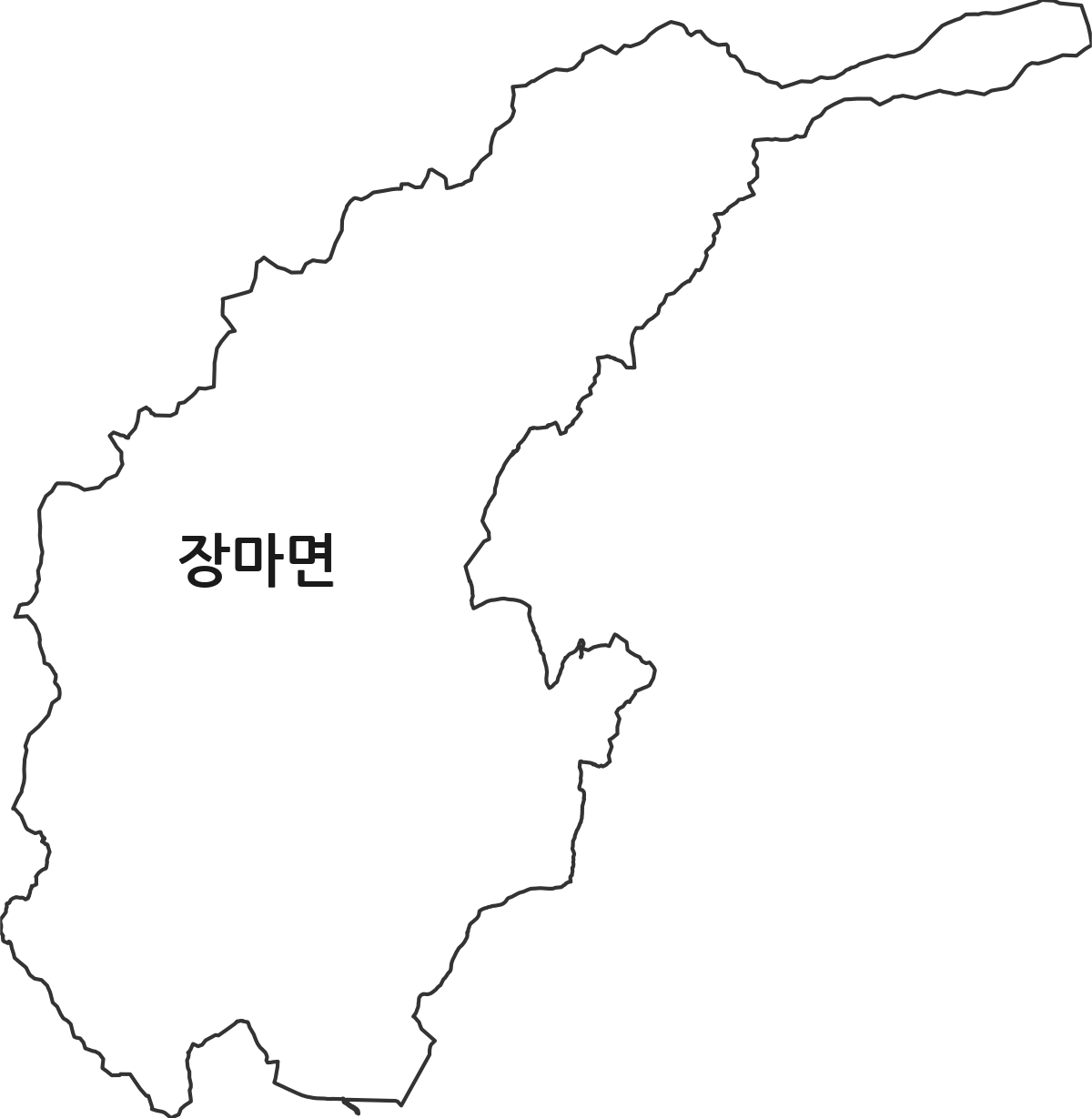 경상남도 창녕군 장마면 법정동 행정구역 경계 지도
