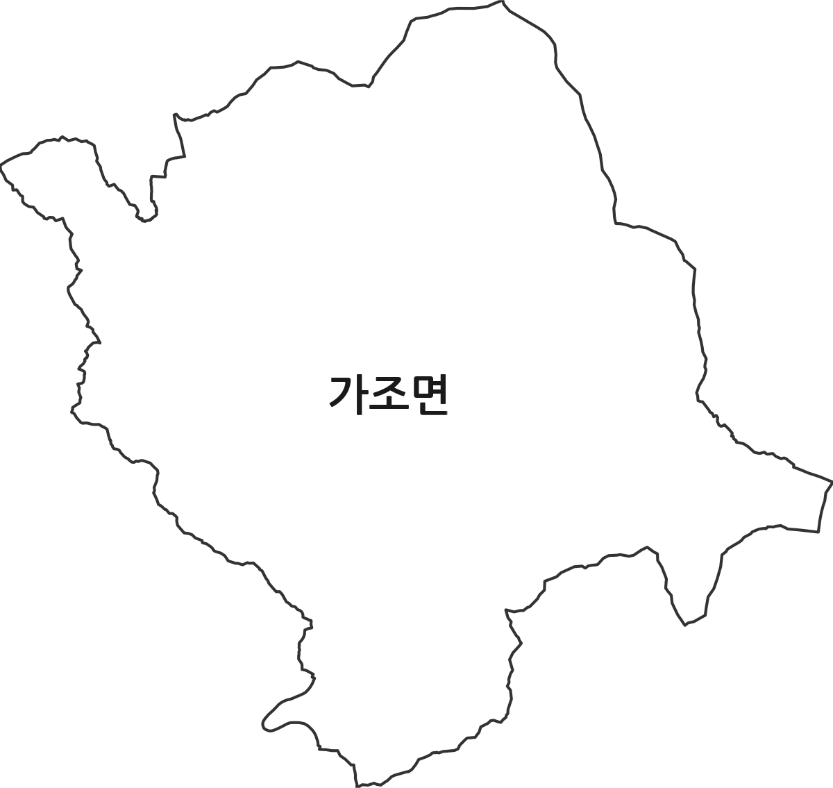 경상남도 거창군 가조면 행정동 행정구역 경계 지도