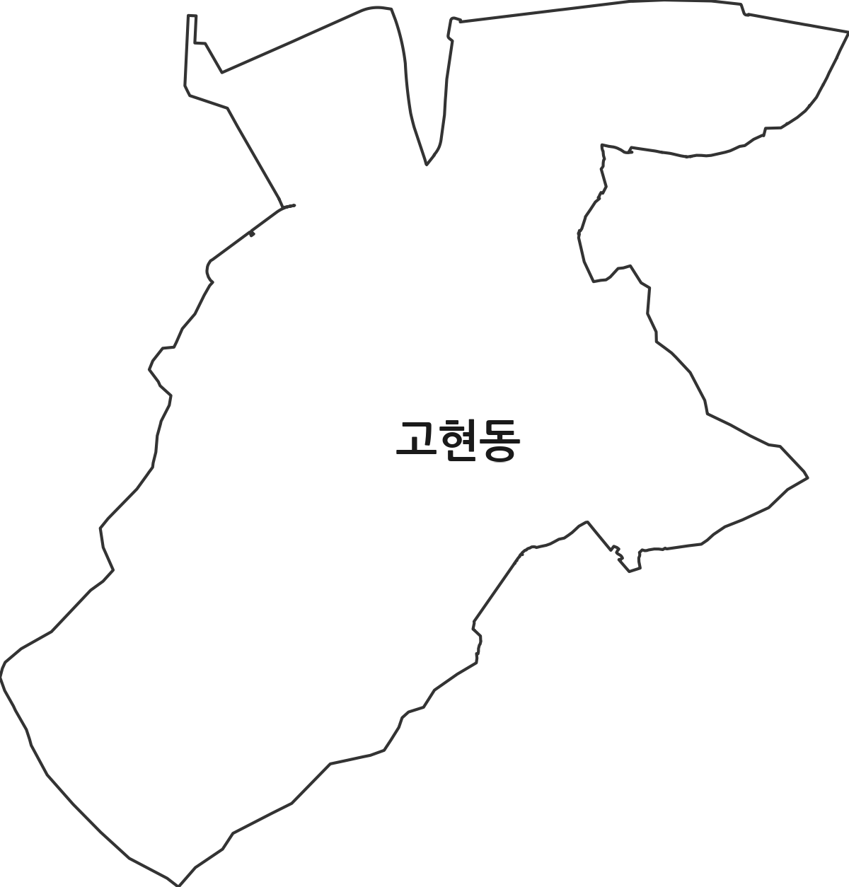 경상남도 거제시 고현동 행정동 행정구역 경계 지도