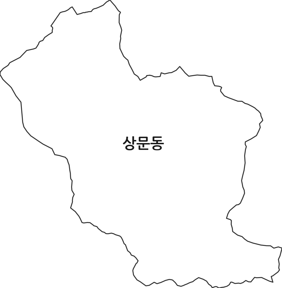경상남도 거제시 상문동 행정동 행정구역 경계 지도