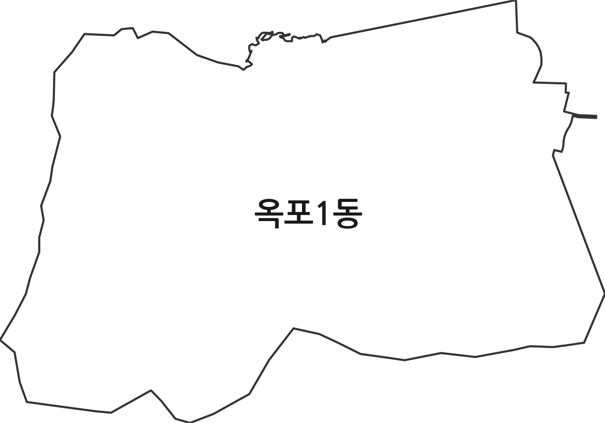 경상남도 거제시 옥포1동 행정동 행정구역 경계 지도