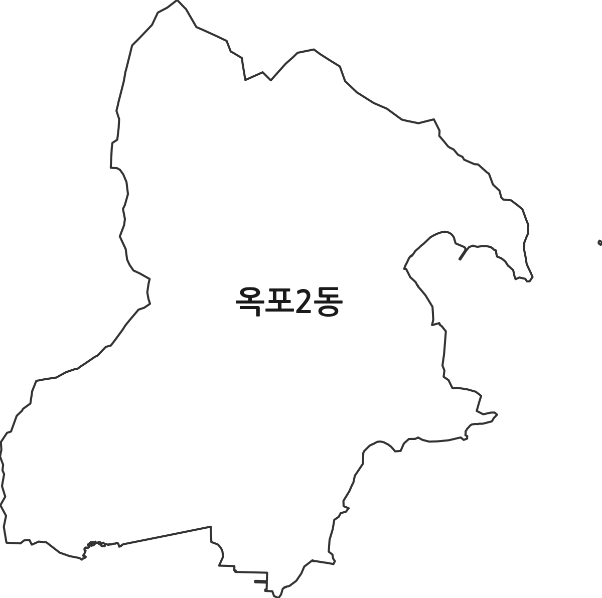 경상남도 거제시 옥포2동 행정동 행정구역 경계 지도