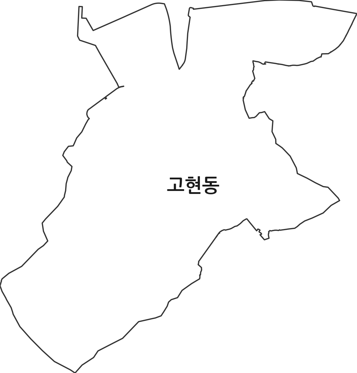 경상남도 거제시 고현동 법정동 행정구역 경계 지도