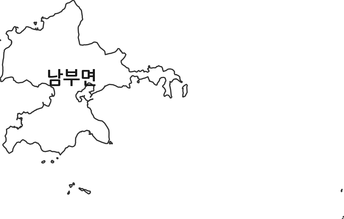 경상남도 거제시 남부면 법정동 행정구역 경계 지도