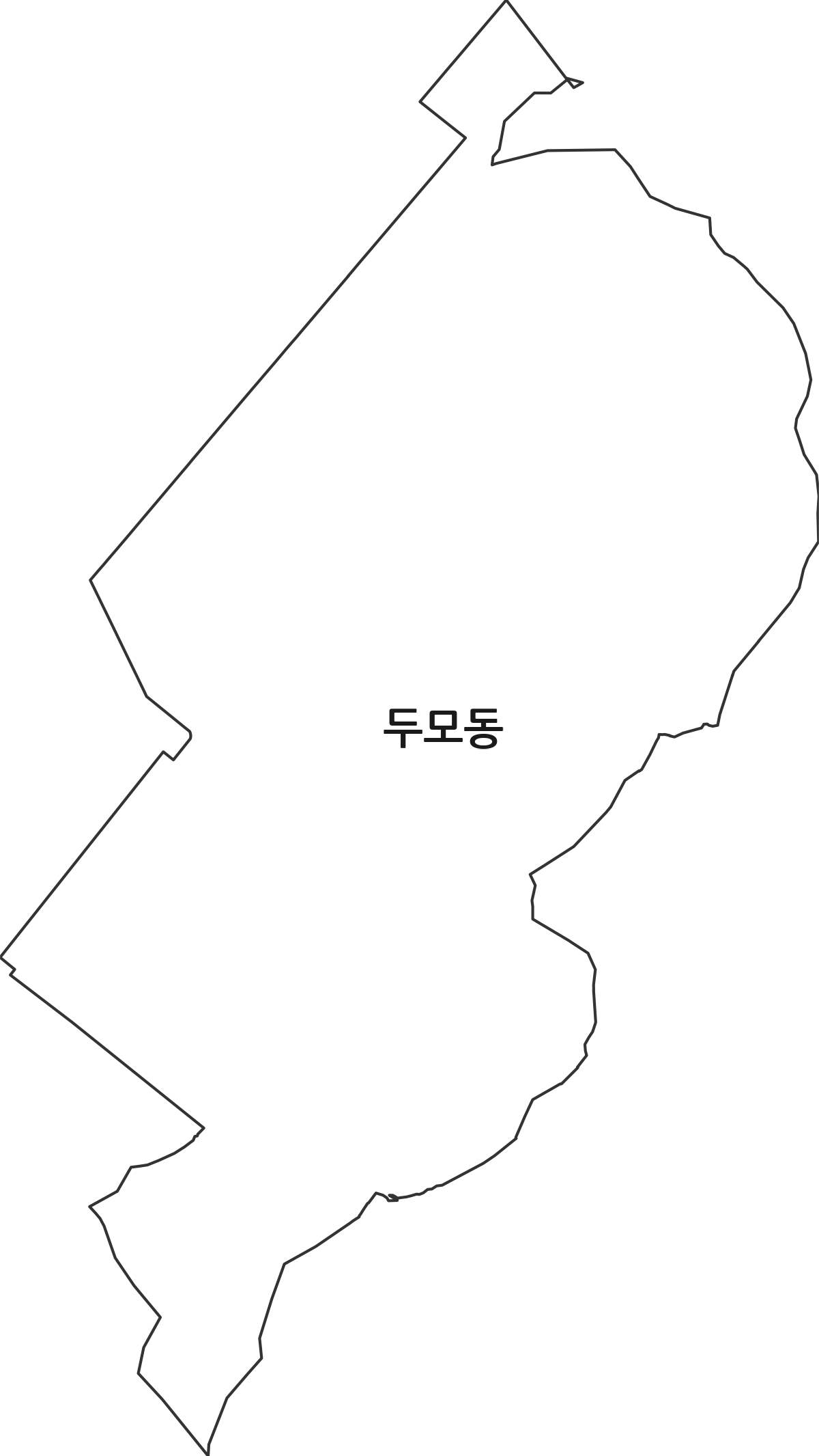 경상남도 거제시 두모동 법정동 행정구역 경계 지도