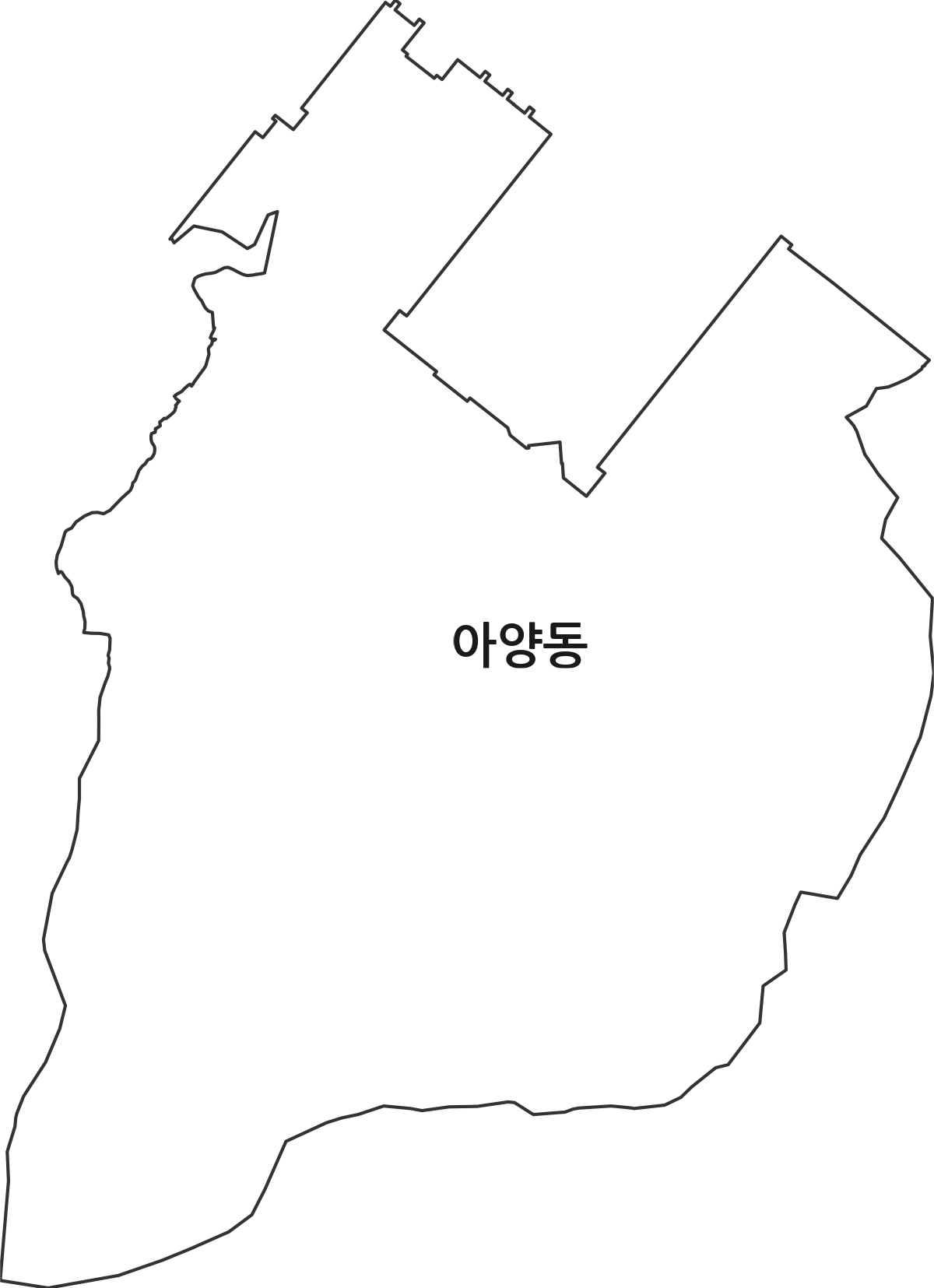 경상남도 거제시 아양동 법정동 행정구역 경계 지도