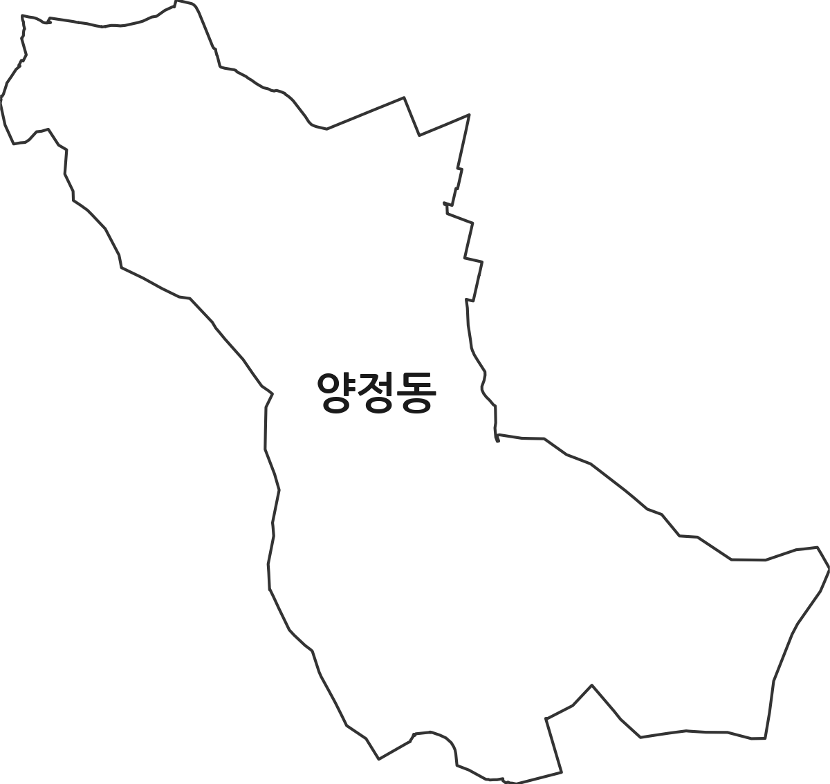 경상남도 거제시 양정동 법정동 행정구역 경계 지도