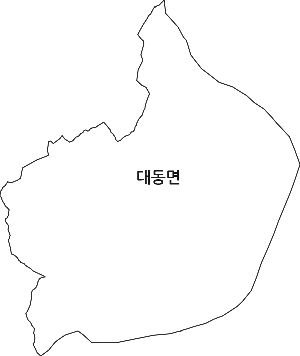 경상남도 김해시 대동면 행정동 행정구역 경계 지도