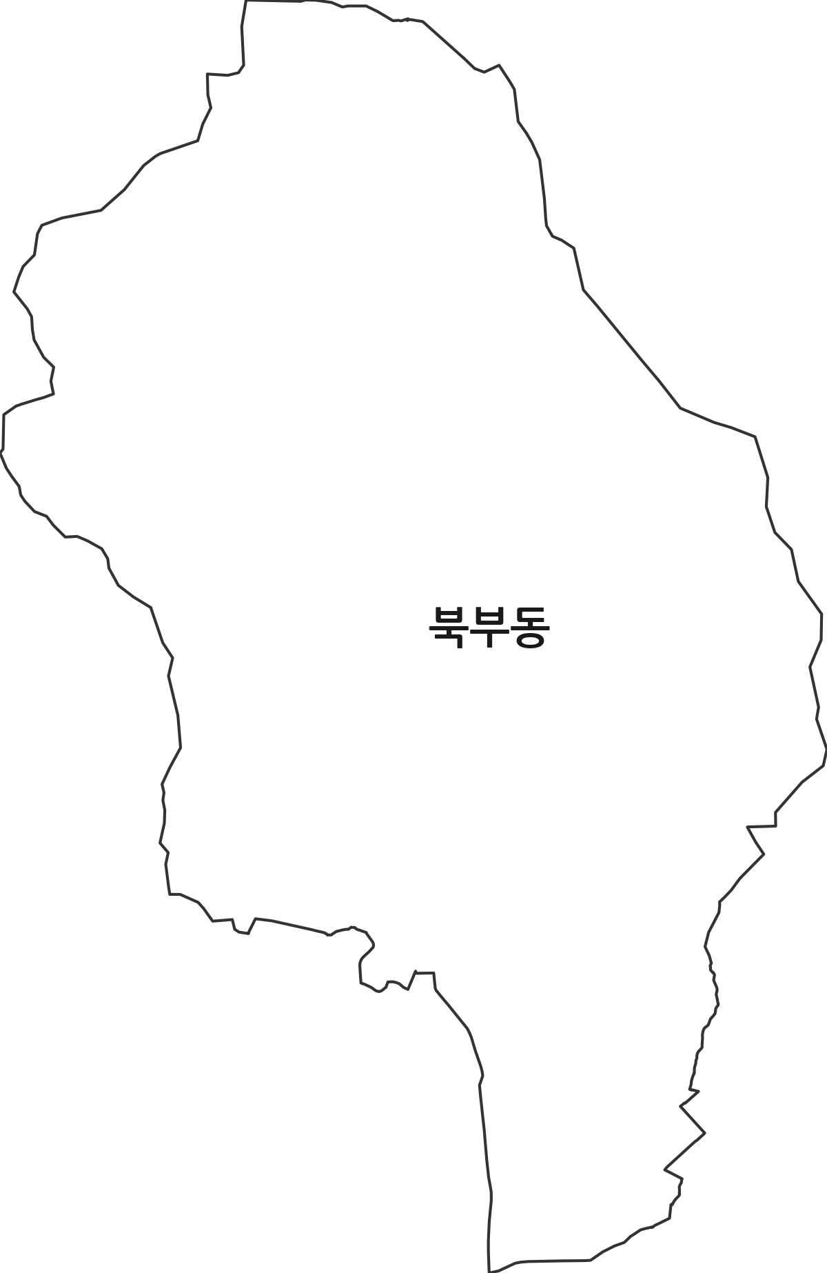 경상남도 김해시 북부동 행정동 행정구역 경계 지도