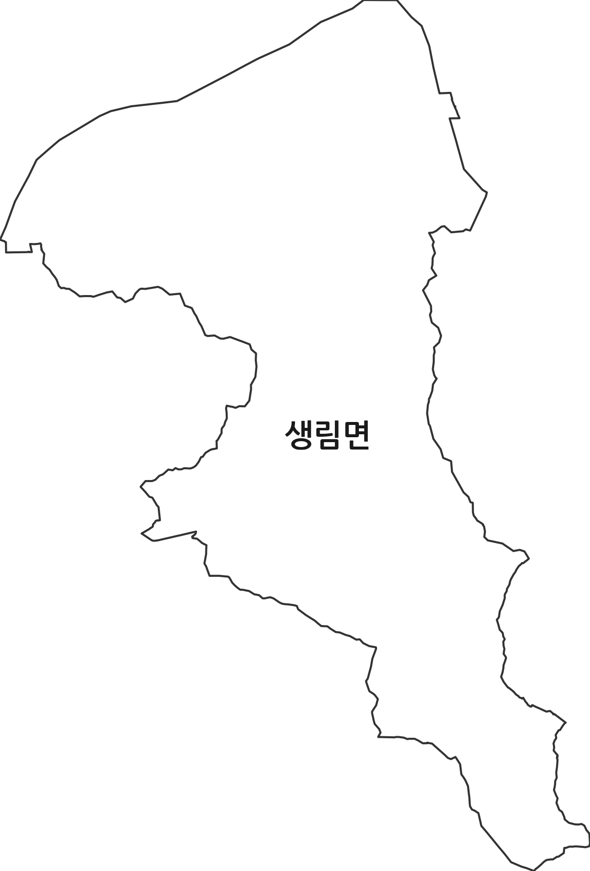 경상남도 김해시 생림면 행정동 행정구역 경계 지도