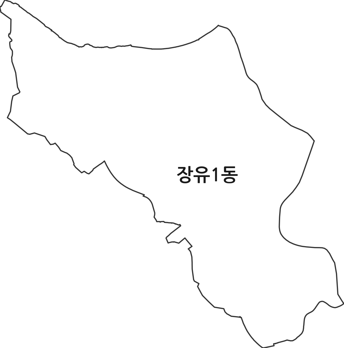 경상남도 김해시 장유1동 행정동 행정구역 경계 지도