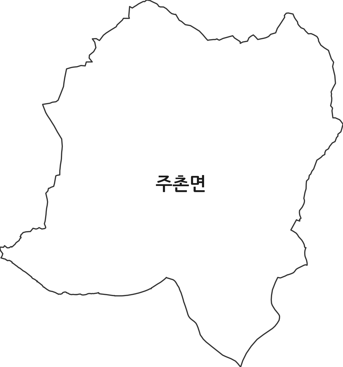 경상남도 김해시 주촌면 행정동 행정구역 경계 지도