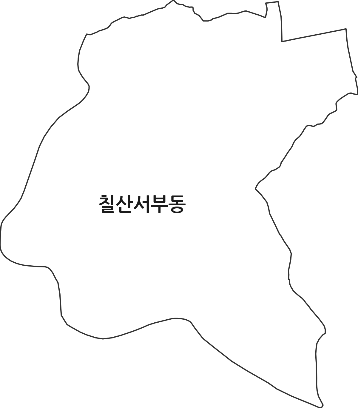 경상남도 김해시 칠산서부동 행정동 행정구역 경계 지도
