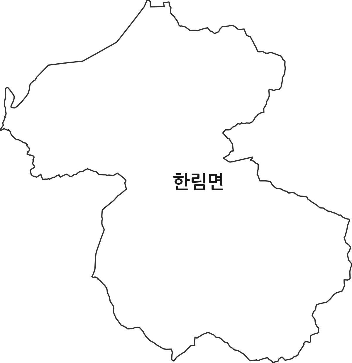경상남도 김해시 한림면 행정동 행정구역 경계 지도