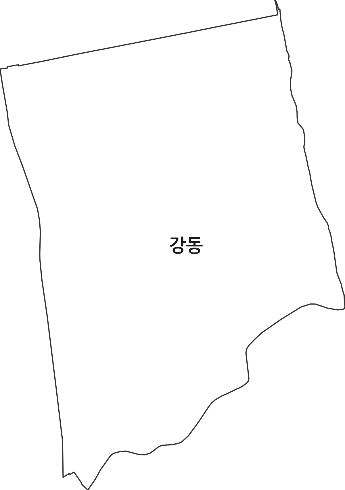 경상남도 김해시 강동 법정동 행정구역 경계 지도