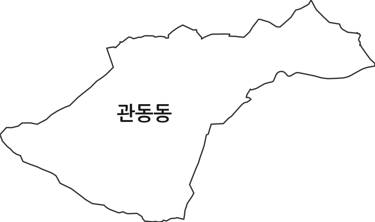 경상남도 김해시 관동동 법정동 행정구역 경계 지도