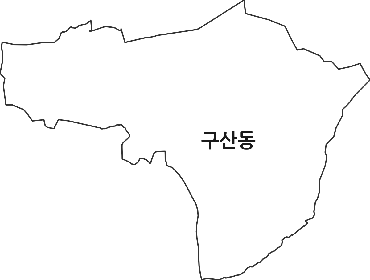 경상남도 김해시 구산동 법정동 행정구역 경계 지도