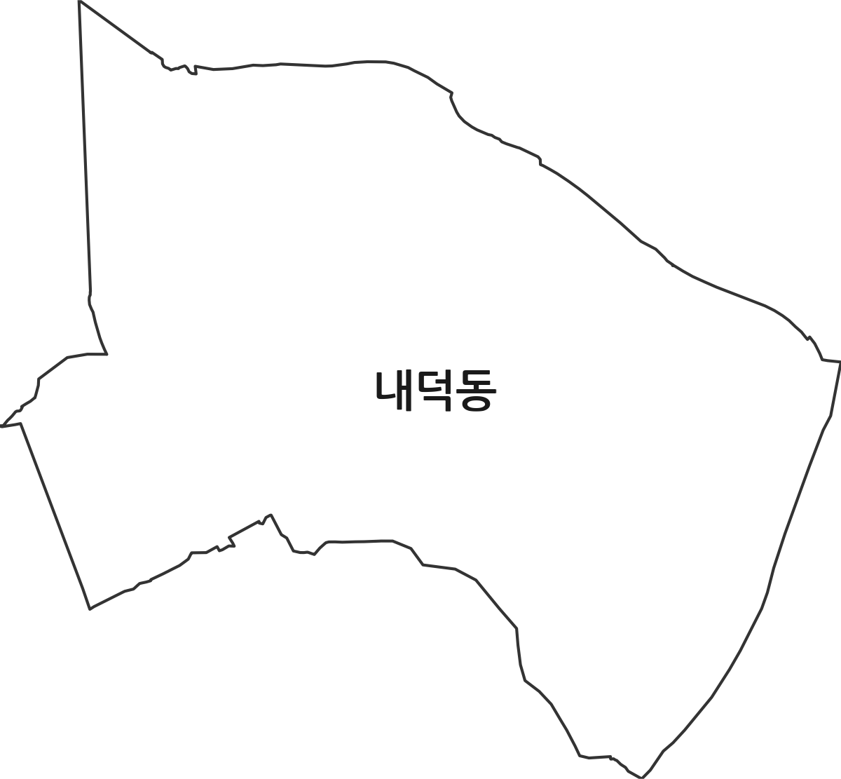 경상남도 김해시 내덕동 법정동 행정구역 경계 지도